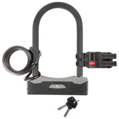 M-Wave Bügelschloss Mit Spiralgabel B & S - Bike Lock -VeloGear Shop m wave buegelschloss mit spiralgabel b s bike lock detail 5